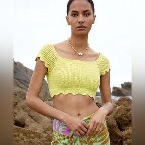 Zara Crochet Knit Crop Top